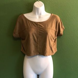 Faux Suede Crop Top